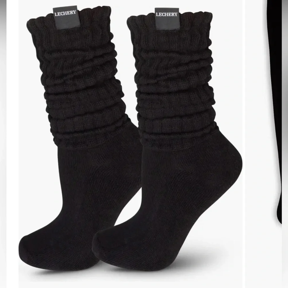 LECHERY Gender Inclusive Scrunch Crew Socks New - Picture 1 of 5